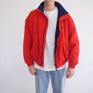Vintage '90S Far West Red Navy Fleece Lined Gore-Tex Zip Up Nautical Jacket L